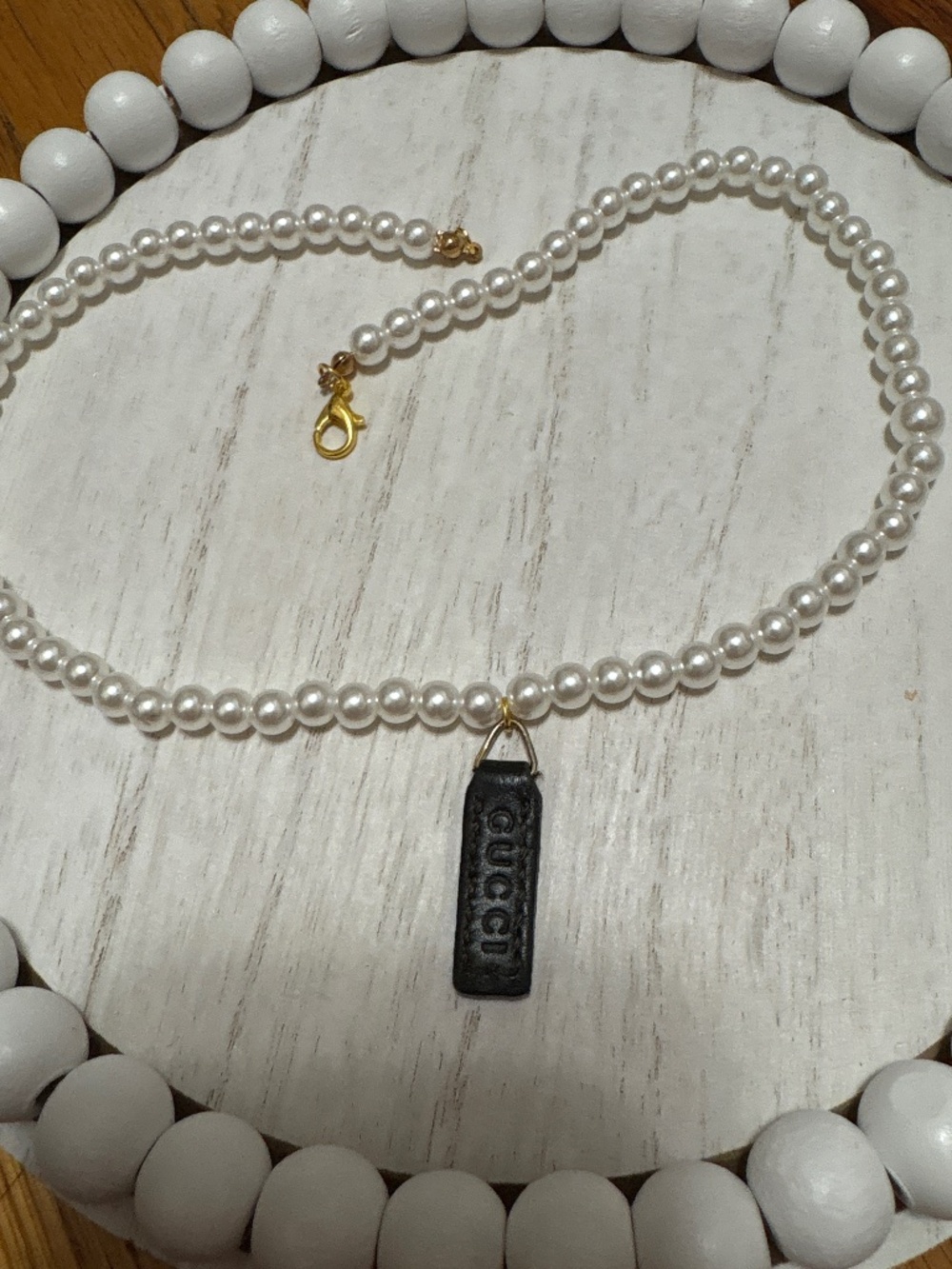 GUCCI ZIPPER PULL NECKLACE.
